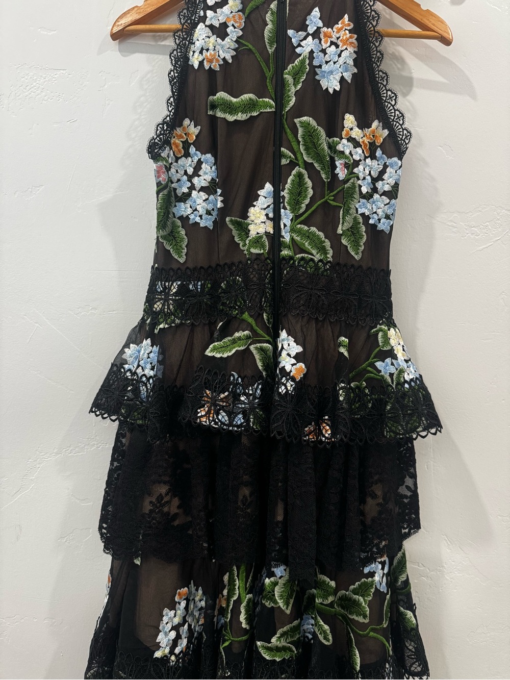Bridget Ruffle-Tiered Lace Midi Dress - Picture 7 of 8